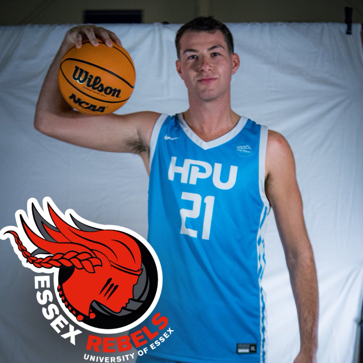HPU_MBB's tweet photo. Trey Chapman is headed to England! The former Shark has signed a professional contract with the Essex Rebels, located in Colchester, Essex. 

The Rebels compete in the Basketball England National League Division 1. 

Good luck Chappy! 

#ForeverAShark | #TheSharkWay 🦈 https://t.co/TUjl0YKwmM