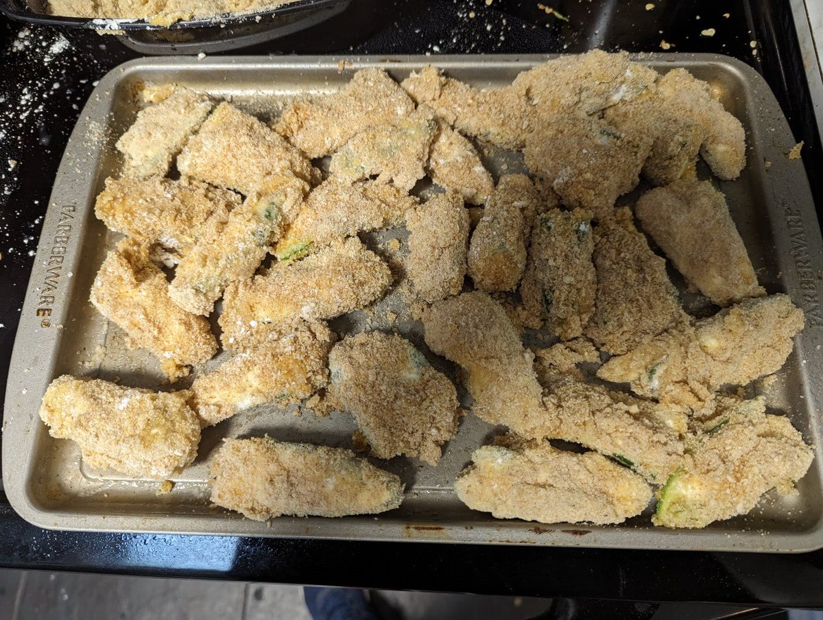 First jalapeno pepper batch from my home garden this season. Of course, I had to immediately turn them into jalapeno poppers.