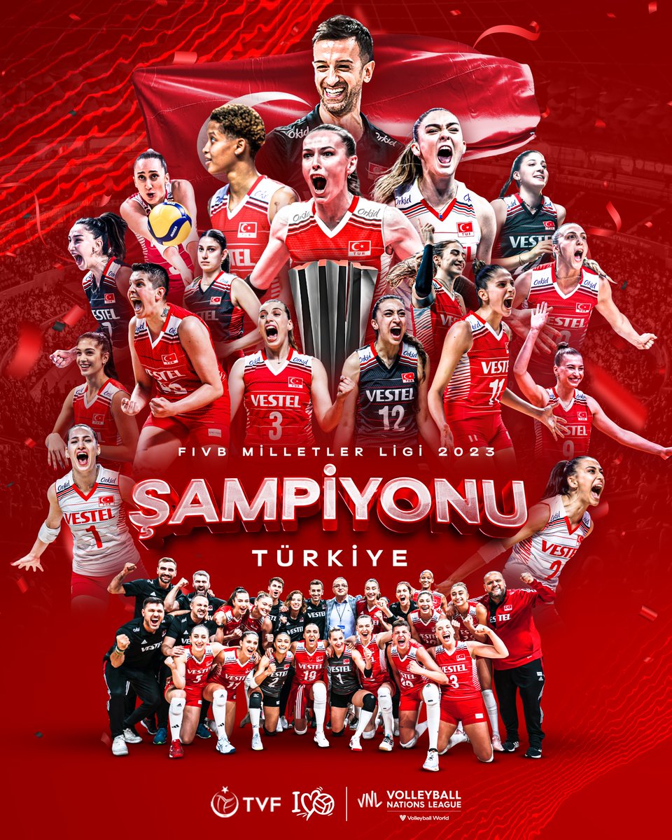 🇹🇷🏆FİLENİN SULTANLARI 2023 FIVB MİLLETLER LİGİ ŞAMPİYONU!❤️‍🔥🔥🔥