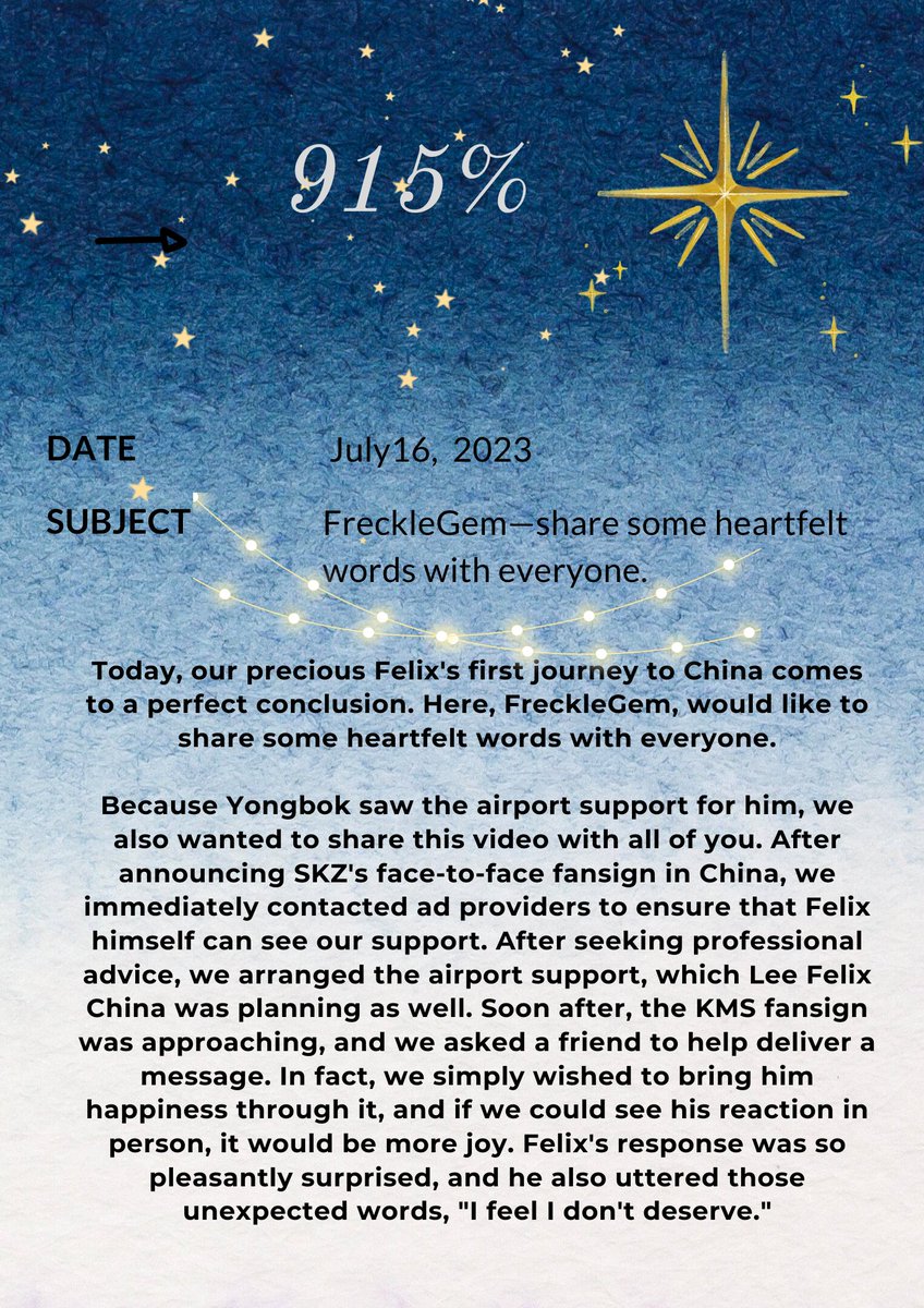 FelixFreckleGem's tweet photo. A Letter From FreckleGem💌

“Some may not understand that love has nothing to do with comparisons.”

“Even stones bear marks when scratched for too long, not to mention Felix is like a sponge that constantly absorbs emotions.”

Thank you for reading our letter💖
#AlwaysWithFelix https://t.co/vjpg34TQe3