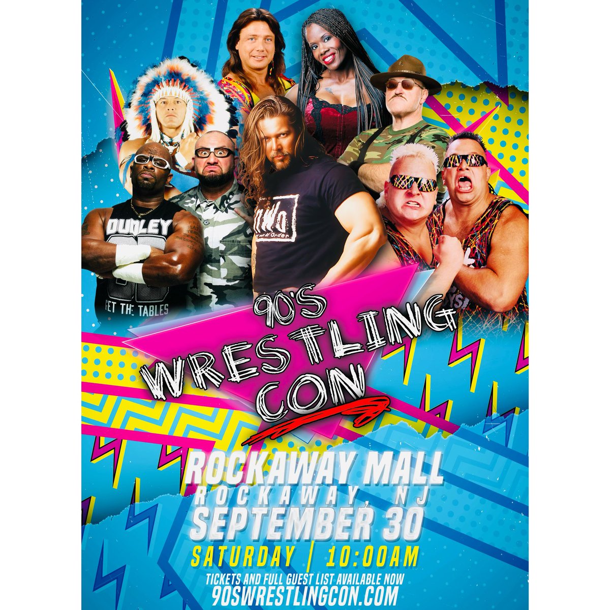Some of the biggest Superstars from 90s Wrestling are headed to 90s Wrestling Con on Saturday, September 30th at The Rockaway Mall in Rockaway, NJ!!! More names to be announced soon! Tickets are available now at: 90sWrestlingCon.com