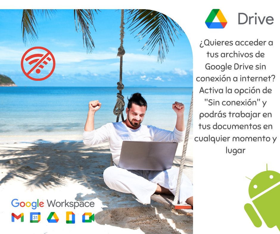 RobertoPeredaD's tweet image. ¿Quieres acceder a tus archivos de Google Drive sin conexión a internet? Activa la opción de "Sin conexión" y podrás trabajar en tus documentos en cualquier momento y lugar. #GoogleDriveHacks