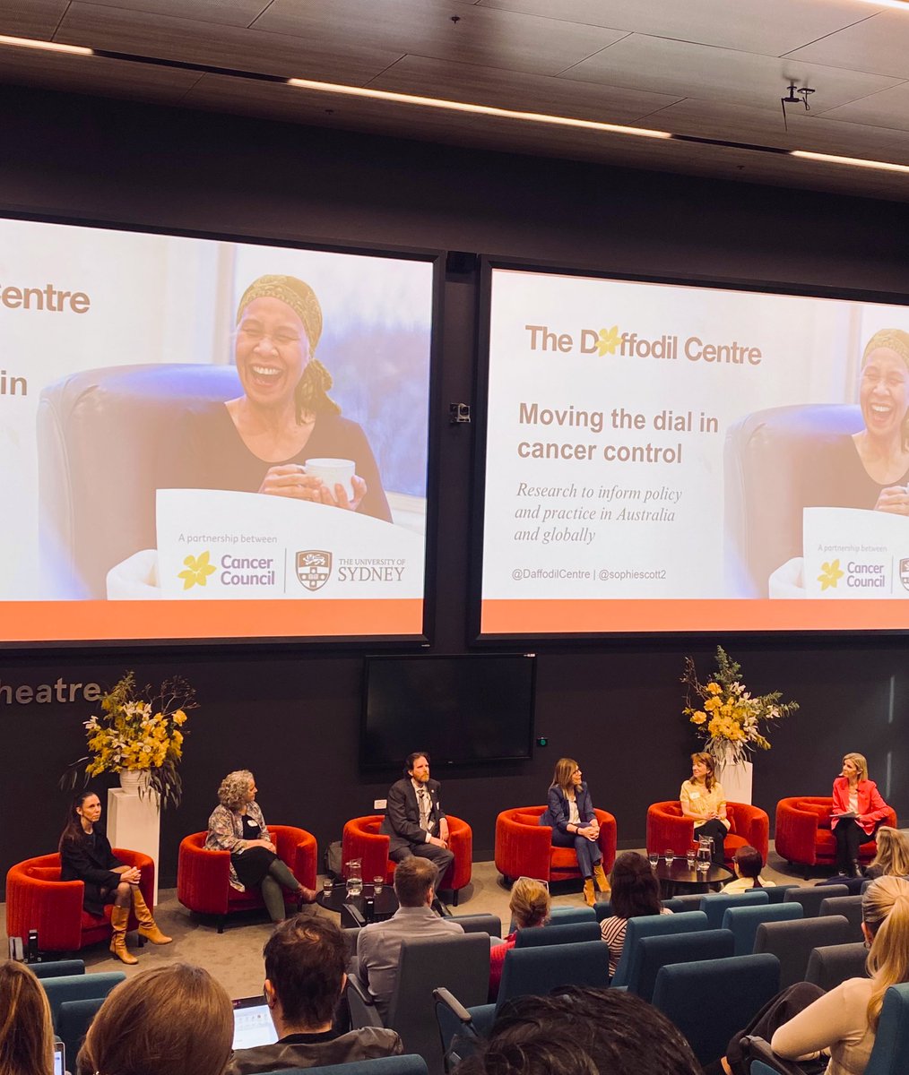 Chloe Jennett (@cjjennett) on Twitter photo <a href="/sophiescott2/">Sophie Scott</a> MC’ing the <a href="/DaffodilCentre/">The Daffodil Centre</a> panel on what it really means to move the dial in cancer control. Our amazing panelist: ✨A/Prof <a href="/marianne_weber/">Marianne Weber</a> A/Prof Carolyn Nickson, @paulbgrogan, Prof <a href="/DrDebBateson/">Deborah Bateson</a> AM, Prof Emily Banks AM ✨ <a href="/sophiescott2/">Sophie Scott</a> MC’ing the <a href="/DaffodilCentre/">The Daffodil Centre</a> panel on what it really means to move the dial in cancer control. Our amazing panelist: ✨A/Prof <a href="/marianne_weber/">Marianne Weber</a> A/Prof Carolyn Nickson, @paulbgrogan, Prof <a href="/DrDebBateson/">Deborah Bateson</a> AM, Prof Emily Banks AM ✨
