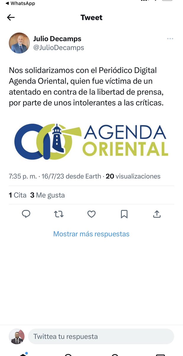 paulinojose05's tweet photo. Gracias al presidente del PRSD en el municipio de SDE Julio DeCamps por su solidaridad. Los ataques en contra de la libertad de prensa no puede ser cercenados por un grupo de personas del ASDE . No nos van a callar, vamos siempre con la verdad. #SDE #LibrePrensa #AG https://t.co/zkojDNkqRf