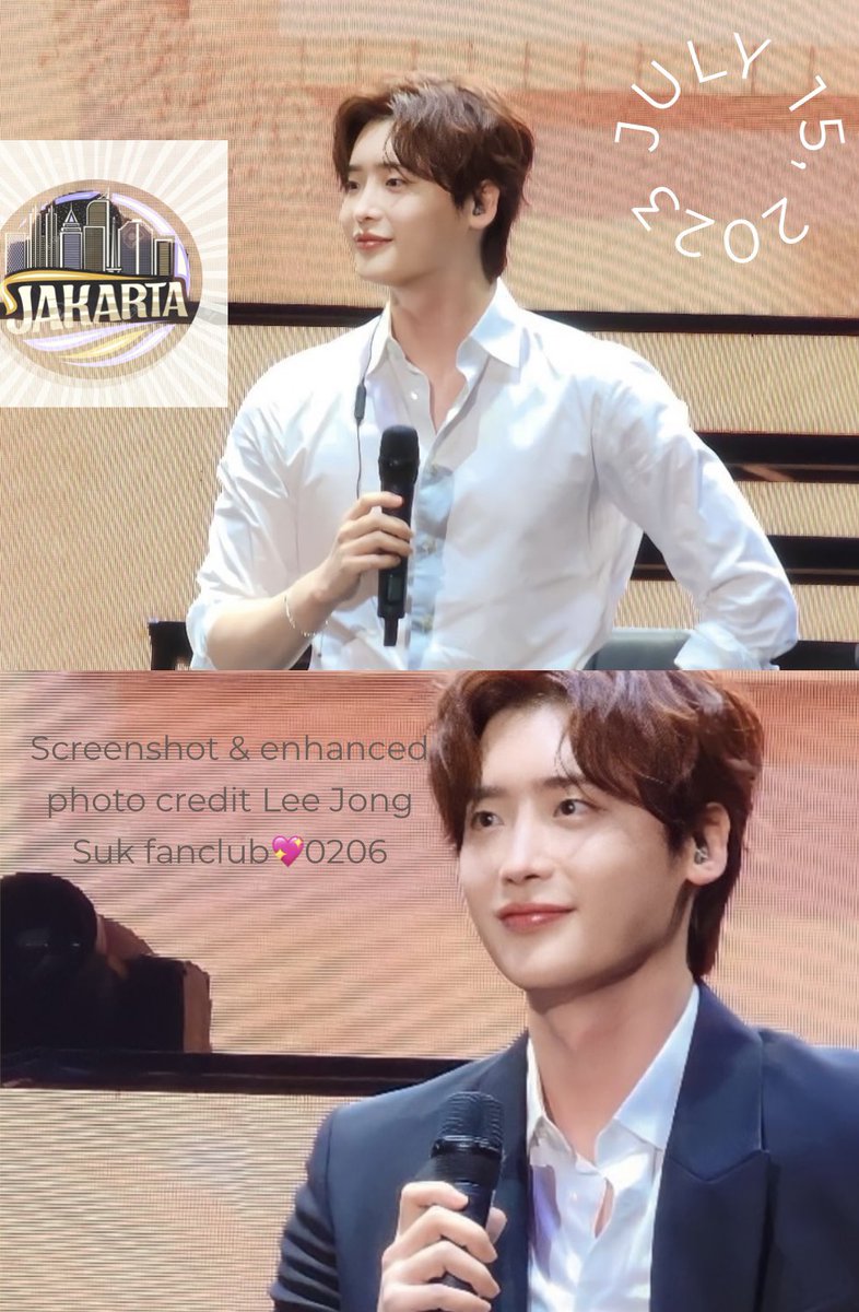 ElissaArbelo1's tweet photo. Dear_My_With JAKARTA
15 July 2023?
LEE JONG SUK FM Tour
More of Lee Jong Suk on stage.
Original photo ©️bibobbear & mykoreandramaid
Screenshot & enhanced photo collage ©️ Lee Jong Suk fanclub💖 0206
#Dear_My_With
#Dear_My_With_JS
#LeeJongSuk
#LeeJongSukInJakarta https://t.co/GC6UTBU5pR