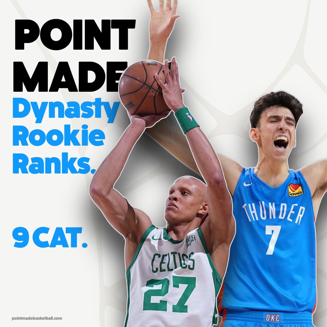 🚨 Evan is back with his 1st update to our Dynasty Rookie Ranks for 9-CAT leagues. 🚨 

This update takes into account recent Summer League activity and adds commentary for all rookies!

pointmadebasketball.com/blog/9-cat-dyn…

#NBA2K24SummerLeague #dynastyhoops
