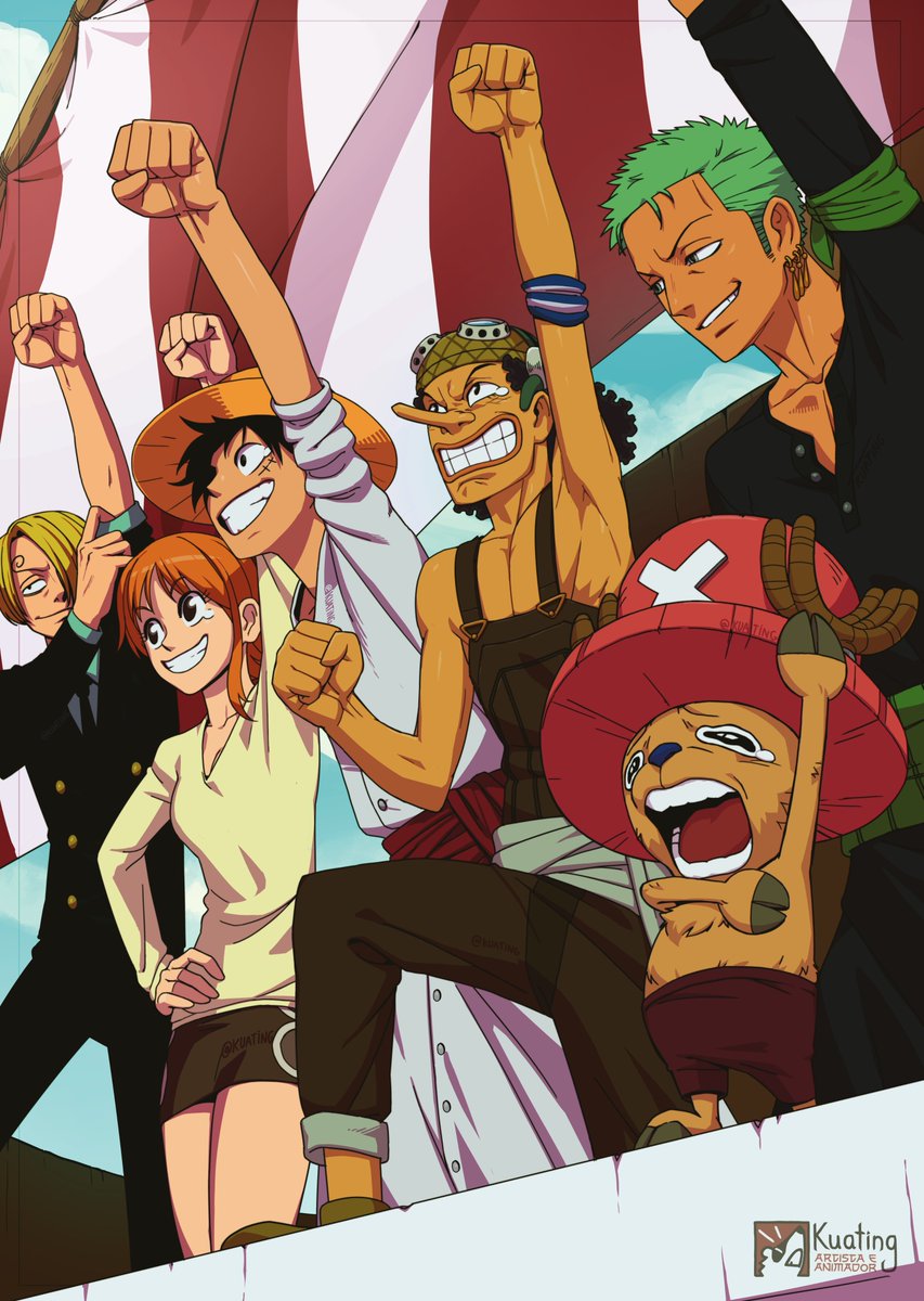 Kuating's tweet image. Ey, been watching One Piece for the first time and I don't remember the last time I was so hooked on an anime, let alone a shonen.
Currently watching the Alabasta Arc, and something tells me there is so much more one piece fan art to be done. &amp;gt;:)