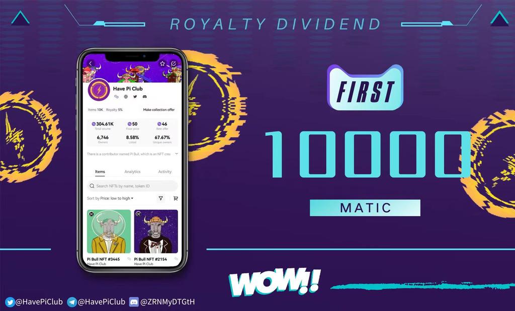 anime_size's tweet photo. Breaking News>>>
#HavePiClub have completed the first dividend distribution task. The number of Pi Bull NFT holder addresses has reached 6762. The dividend amount is 10000 MATIC coins.
Congratulations to all holders!
#PiFactor #PiNetwork #PiNetworkLive #CryptocurrencyNews https://t.co/Y3c44ZN2R1