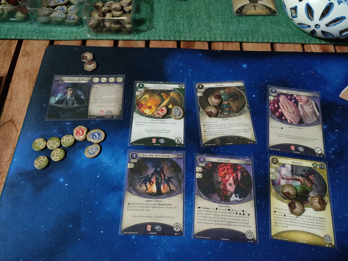 TorquatusB's tweet photo. Dexter Drake anti-snake setup #ReturnTo #TheForgottenAge #ArkhamHorror https://t.co/R4MeiGAgqT