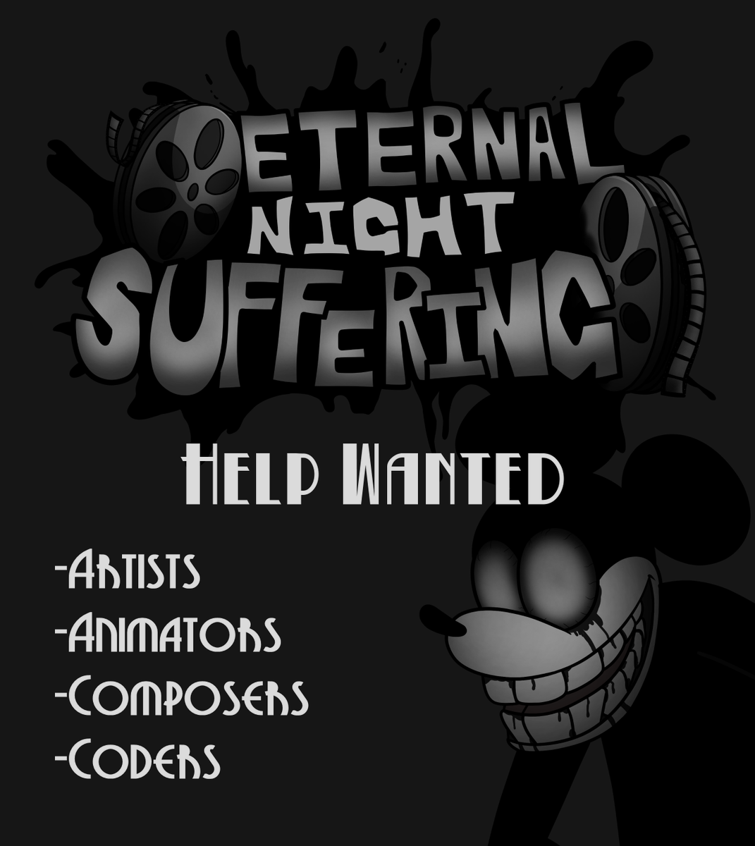 DementedHD's tweet photo. Forgot to add hashtags. Please share so we can get this mod going. This project can be an awesome one with YOUR help! #eternalmousesweep #EternalNightSuffering #fridaynightfunkinmod https://t.co/dh9Sikj4G0