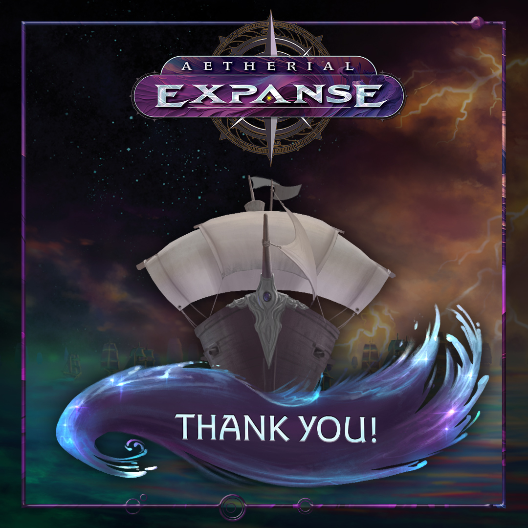 Aetherial Expanse has officially ended on Kickstarter! Thank you to all 4,938 backers who have supported our project. We are blown away by the love & support from our community & we can't wait for you to join us on our journey across the starlight seas⭐️🌊☄️#dnd #aetherialexpanse