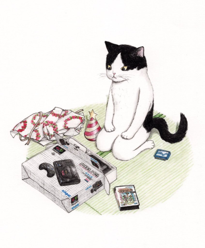 cat box no humans colored pencil (medium) traditional media animal animal focus  illustration images