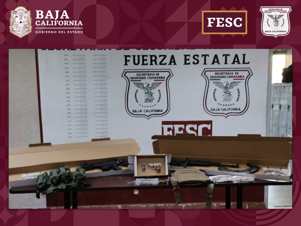 BCInformativa's tweet photo. MEXICALI.- Durante un recorrido de prevención y vigilancia desplegado en la zona de ejidos de la ciudad de Mexicali, agentes de la Fuerza Estatal de Seguridad Ciudadana (FESC) lograron la decomisar armas de fuego, cargadores y cartuchos, mismos que

https://t.co/ktDP0HBa2A https://t.co/3XQoHCueDj