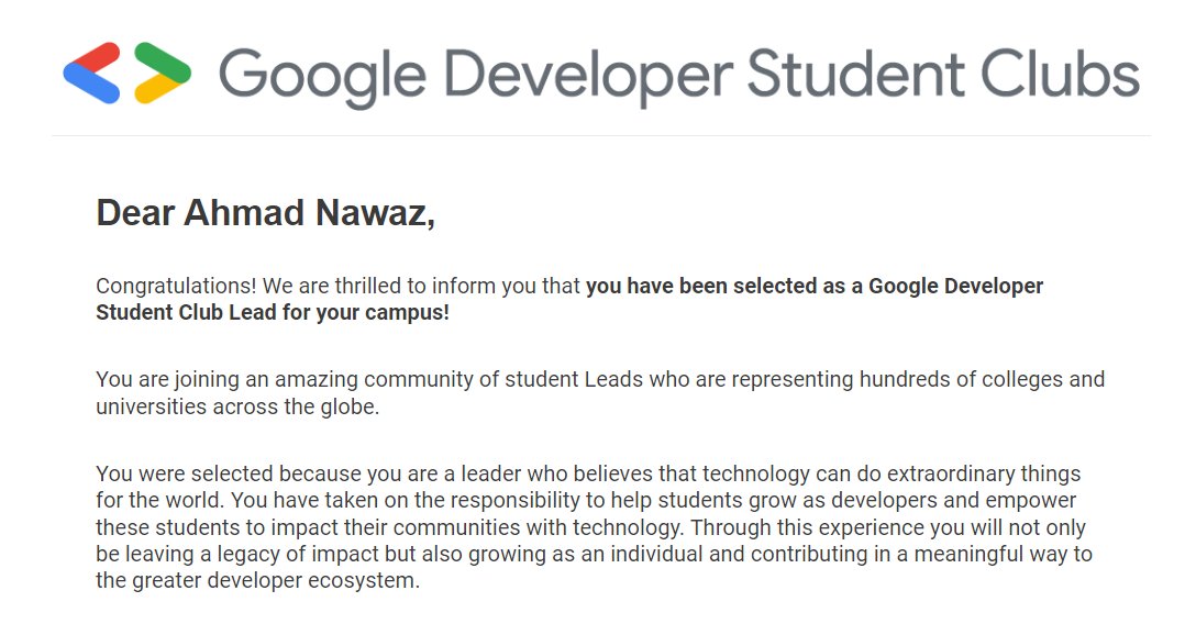 shaikahmadnawaz's tweet image. Thrilled and honored to announce that I have been selected as the Google Developer Student Club (GDSC) Lead for my campus! 🚀✨
 #GDSCLead #GoogleDeveloperStudentClub