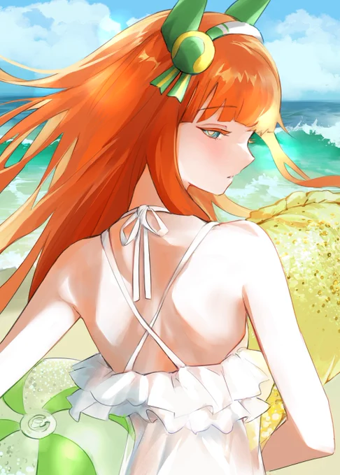  #海の日なので海の画像を貼る #ウマ娘 #サイレンススズカ
