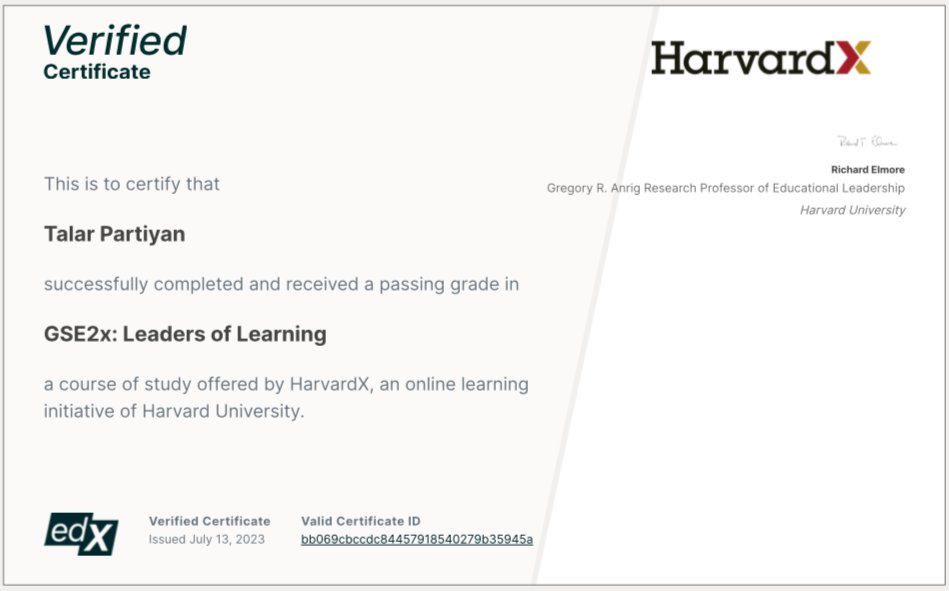 Just completed a certificate on <a href="/edXOnline/">edX</a> about the future of learning - what a breath of fresh air! Highly recommended - Professor Elmore legacy must go on <a href="/GSE2x/">Leaders of Learning</a>