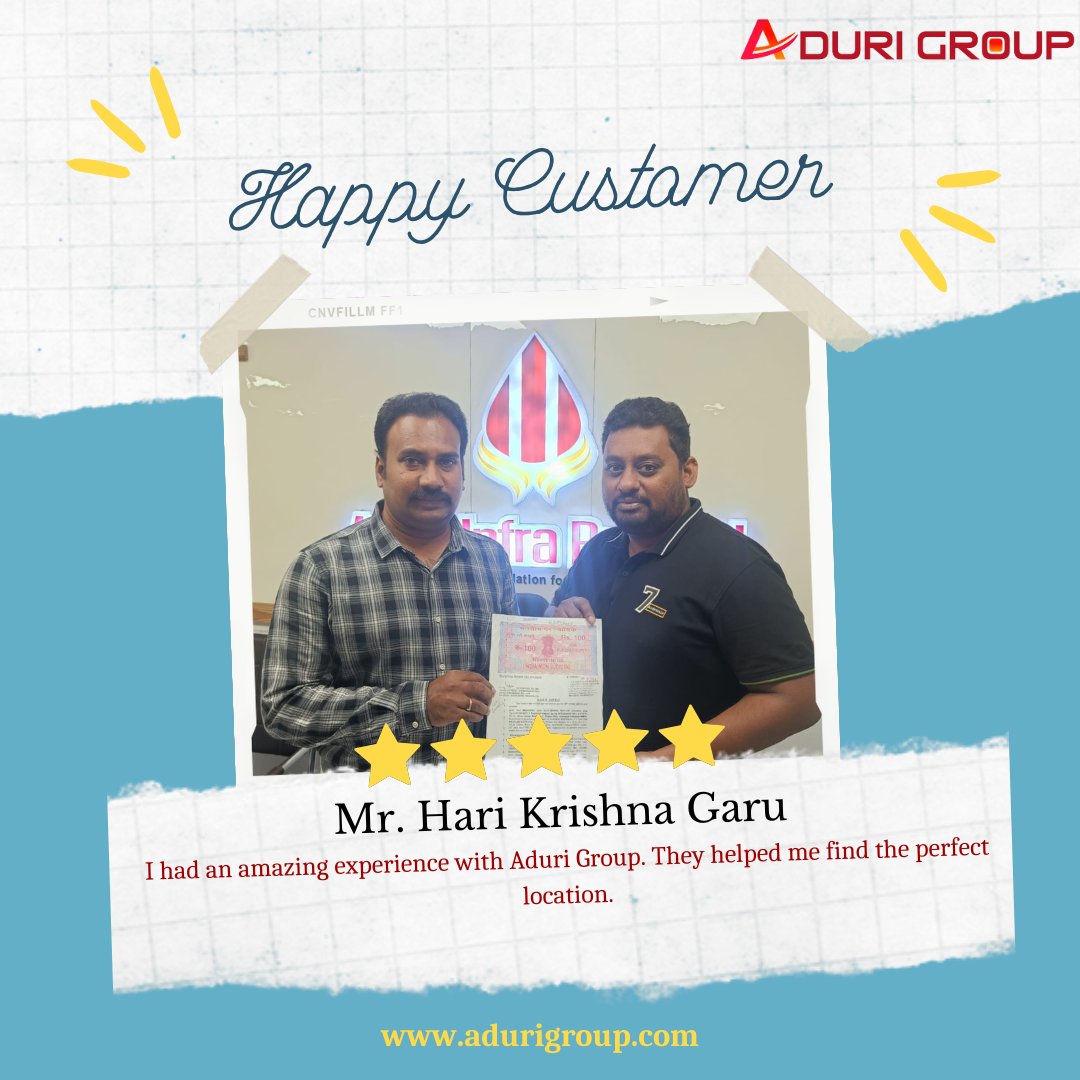 Satisfied customers are our best ads.
#HappyCustomer #CustomerSatisfaction #AduriCustomers #AduriGroup