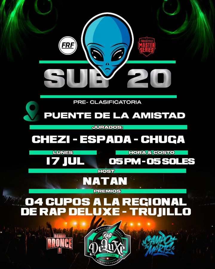 underperuano's tweet photo. 🇵🇪RAPDELUXE🇵🇪

Hoy a las 5 pm, @CampodeMartee dará 4 cupos a la Final Regional RapDeluxe x Campo de Marte (Bronce 1).

Más info: https://t.co/qRFh3Hgete https://t.co/pXWK5cp82I