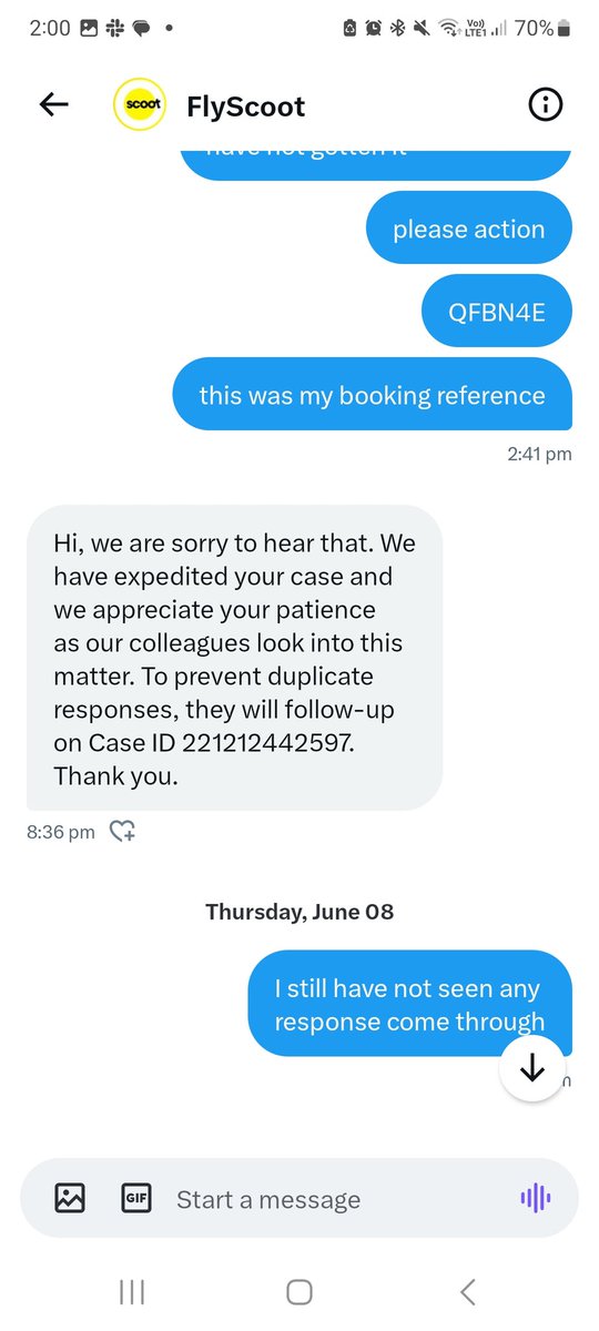 ttiff__'s tweet photo. @flyscoot hello? I've been chasing this case up multiple times since DECEMBER?

don't @flyscoot they won't give you what you pay for and ignore any requests for help https://t.co/Ol47uhuXK0