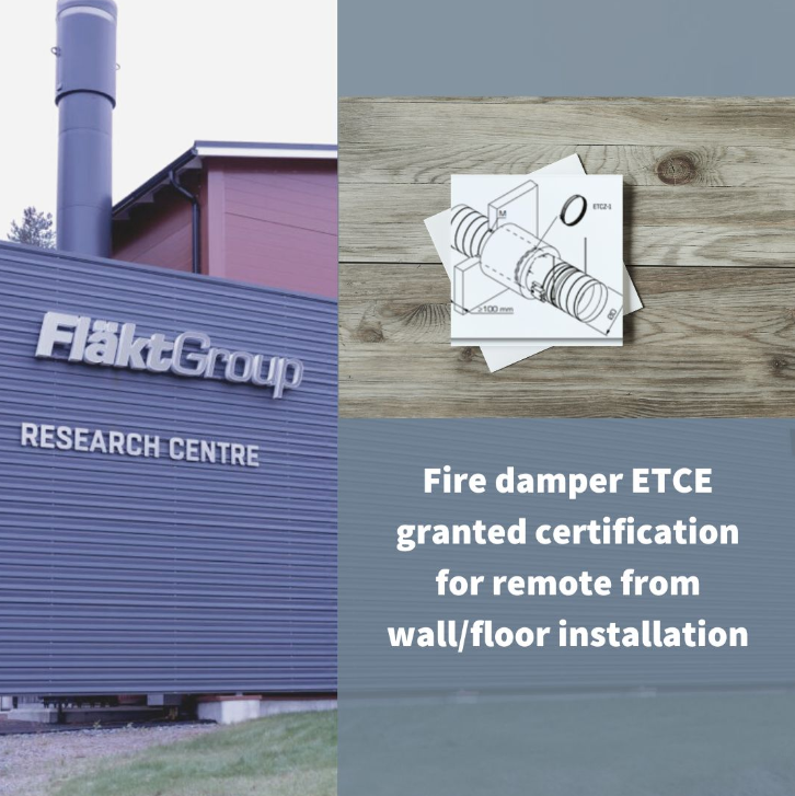 At our accredited FläktGroup fire laboratory in Finland our team have the opportunity to push for the continuous improvement of fire safety in building ventilation.

One such improvement has been the certification for ETCE Fire Damper.

#hvac #firesafety #firedamper #ventilation