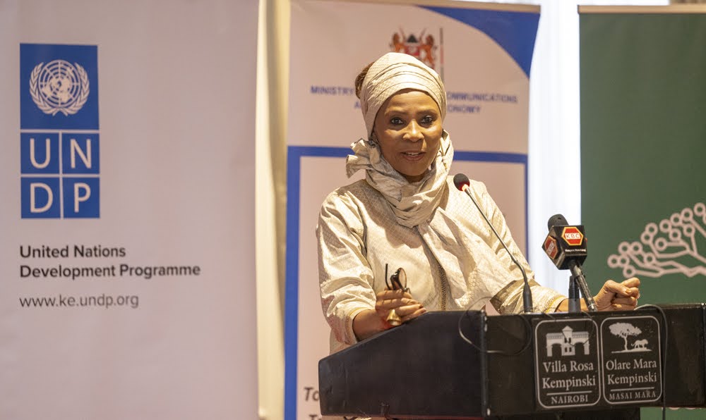 UNDPKenya's tweet photo. Exciting news! 

Today, @UNDP has unveiled its Digital Public Infrastructure portfolio and signed an MOU with @MoICTKenya. 

This partnership aims to drive inclusive digital transformation and bridge the digital divide in #Kenya &amp; across #Africa. 

#InclusiveDigitalTransformation https://t.co/EFuSXBUIQ2