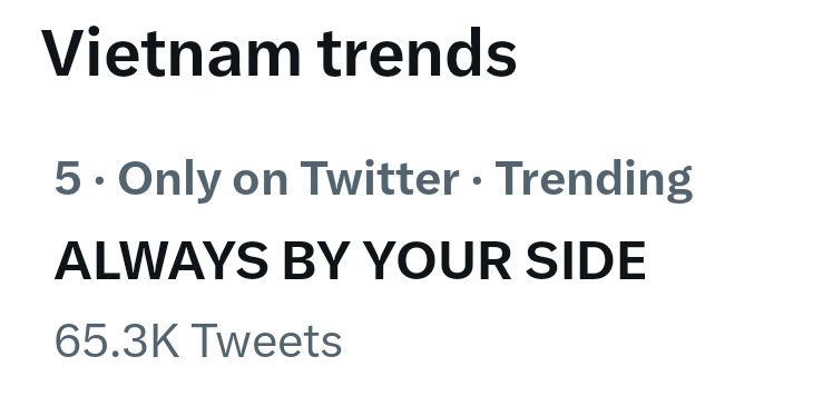 Trending 💥

#withbuildforever
# 1 Vietnam

WE SUPPORT BUILD 
# 6 Thailand

ALWAYS BY YOUR SIDE
# 5 Vietnam
# 17 Thailand

Let's send more love for our Biu 💙

 <a href="/JakeB4rever/">BIU.</a>