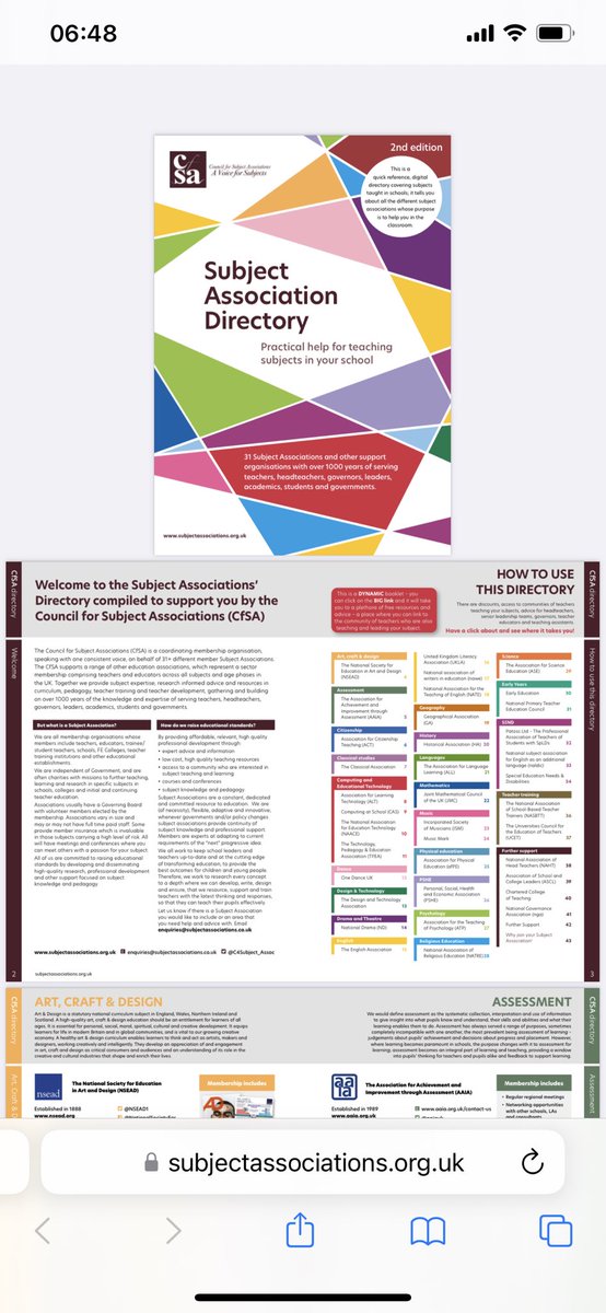 Just seen this from the council for subject associations as you start planning for 2023/24 it could be useful 

#ite #ect #subjecteachers #Teachingresources subjectassociations.org.uk/wp-content/upl…