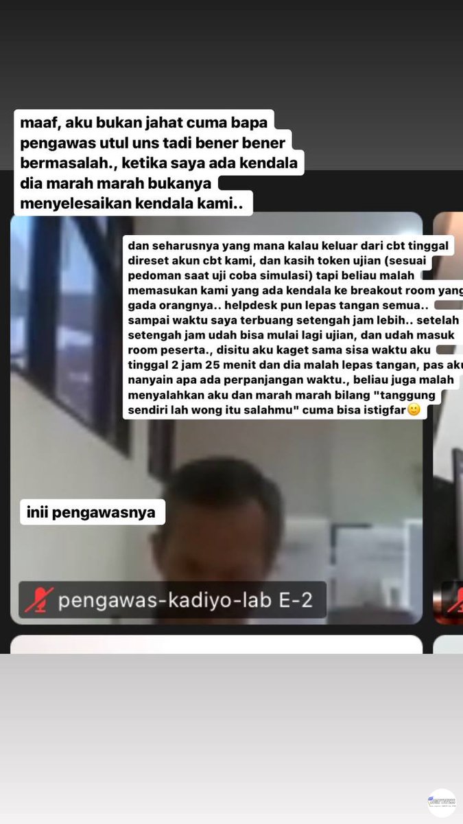 🏫 PENGALAMAN UJIAN MANDIRI TERBURUK, BENER BENER SEKECEWA ITU😔 SEMOGA ADA RESPON KARNA AKU CHAT HELPDESK DAN BILANG DI GRUP PUN MEREKA GAMAU RESPON KENDALA AKU.. SEMOGA ADA RESPON SETELAH INI.. JADI TADI AKU UTUL UNS DAN WAKTU AKU DIPOTONG 30 MENIT LEBIH KARNA  (cont..)