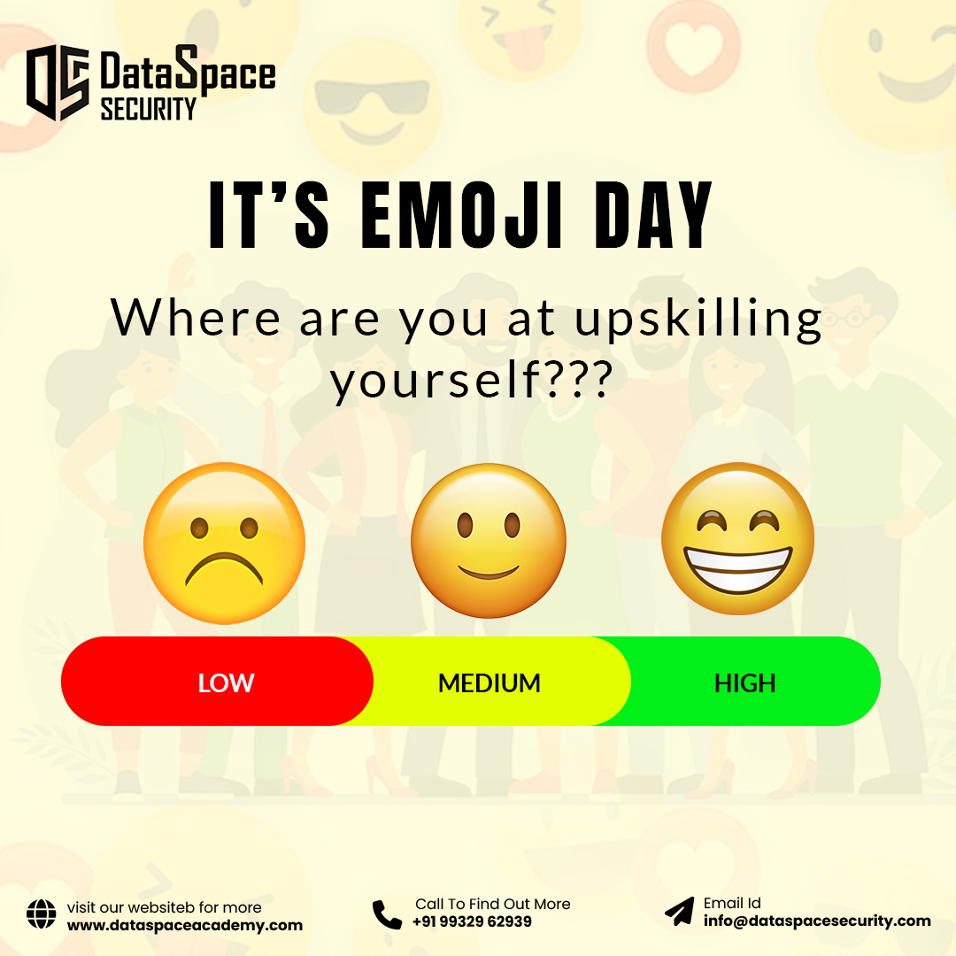 Let’s celebrate World Emoji Day by expressing your excitement about #Upskilling! 🥳📚💡🚀🎓📈💻🌐📱

#WorldEmojiDay #DataSpaceSecurity #upskill #LearningBeyondLimits #OnlineLearning #ContinuousLearning #CareerGrowth #LifelongLearning