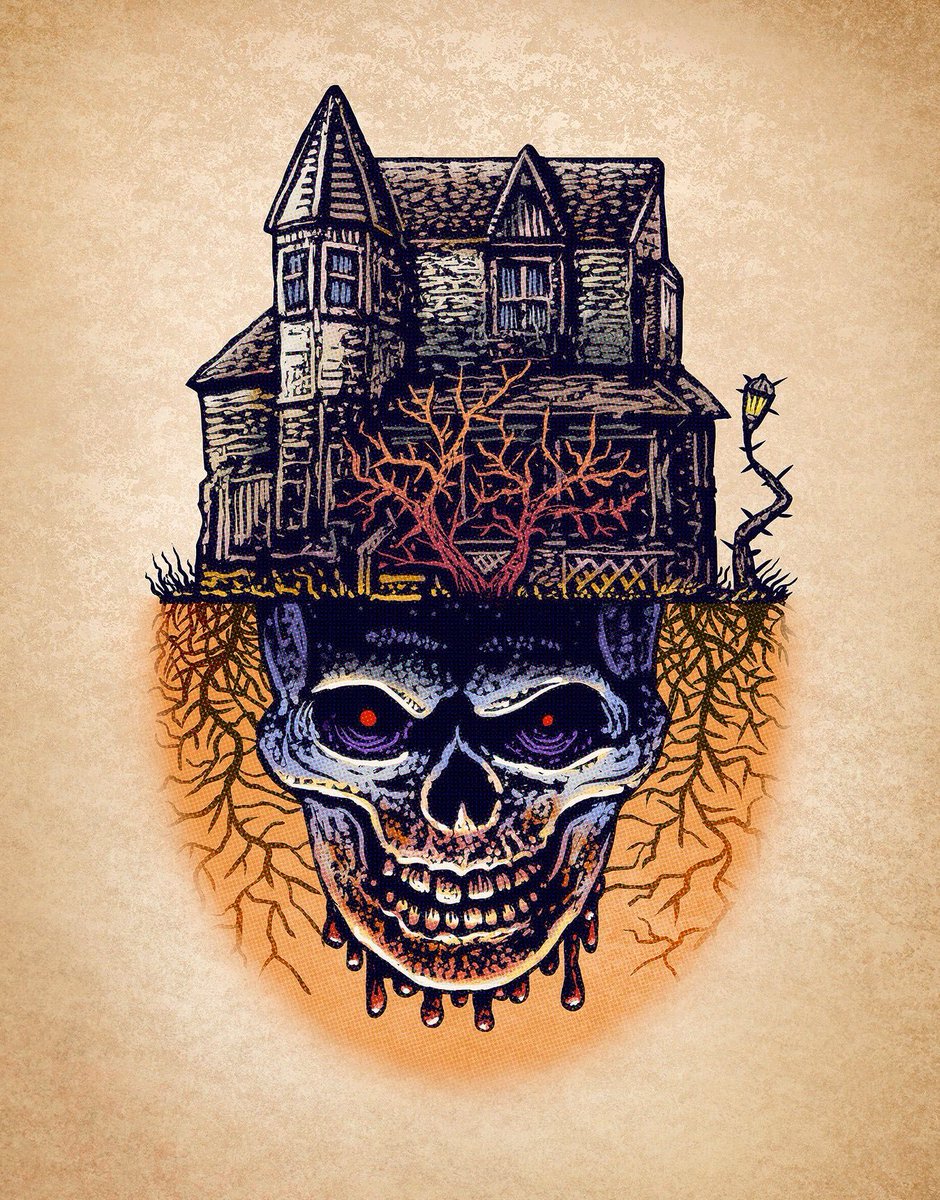 And here’s Chet Phillip’s contribution to our newest group show: a tribute to the 1989 comedy, The Burbs! He shows off the truth about the Klopek house. Click here to see all the pieces available honoring the movie: nineteeneightyeight.com/collections/bu…