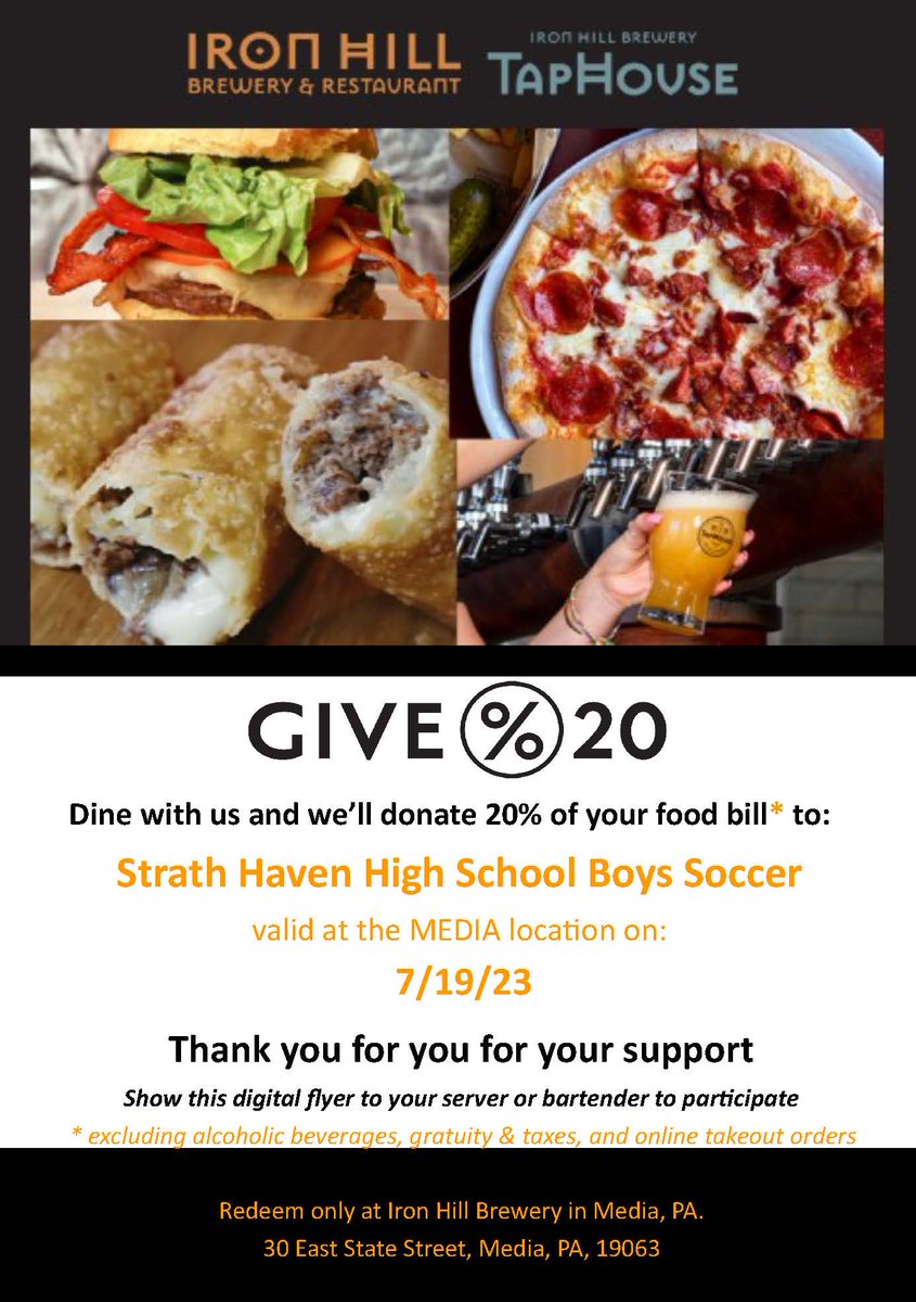 Please Support Haven Soccer at our Iron Hill Fundraiser! Show the flyer and eat a great meal! Simple, Easy &amp; Fun!