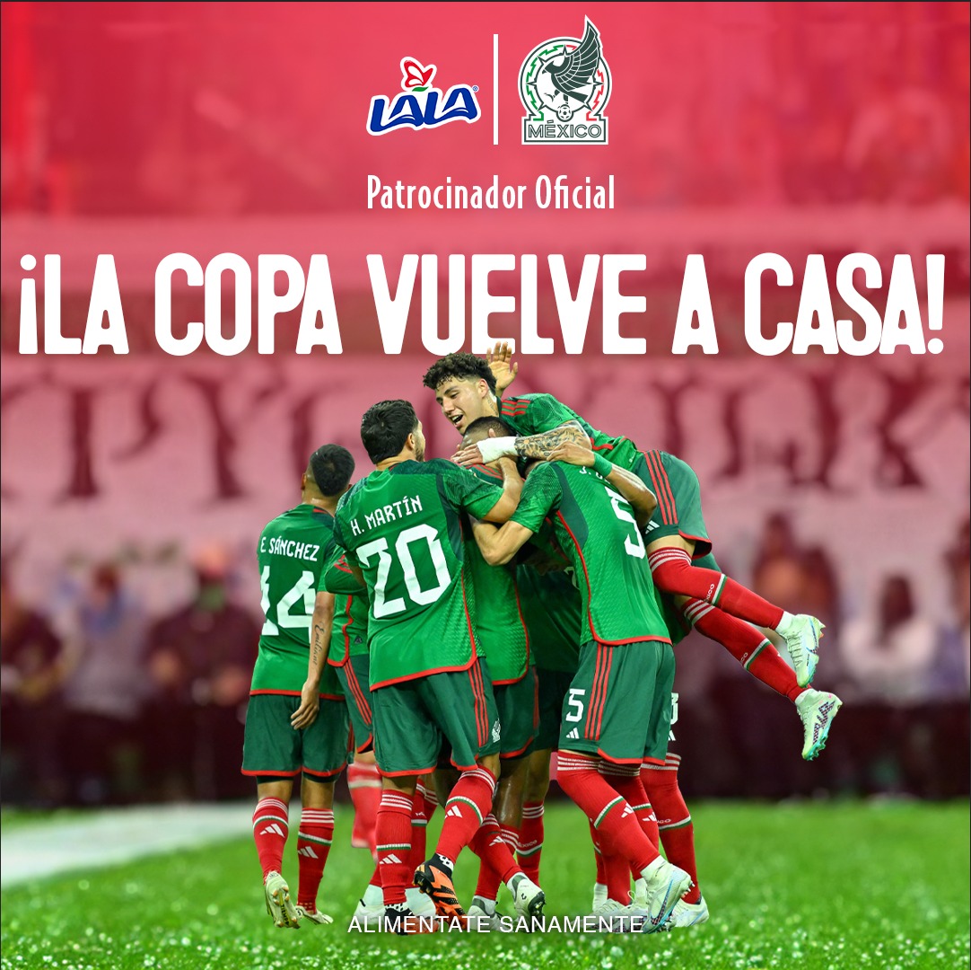 LALA México (@unvasodelala) on Twitter photo LALA Orgulloso patrocinador, felicita a la <a href="/miseleccionmx/">Selección Nacional</a> por ganar la Copa de Oro. #MéxicoJuega #GoldCup LALA Orgulloso patrocinador, felicita a la <a href="/miseleccionmx/">Selección Nacional</a> por ganar la Copa de Oro. #MéxicoJuega #GoldCup