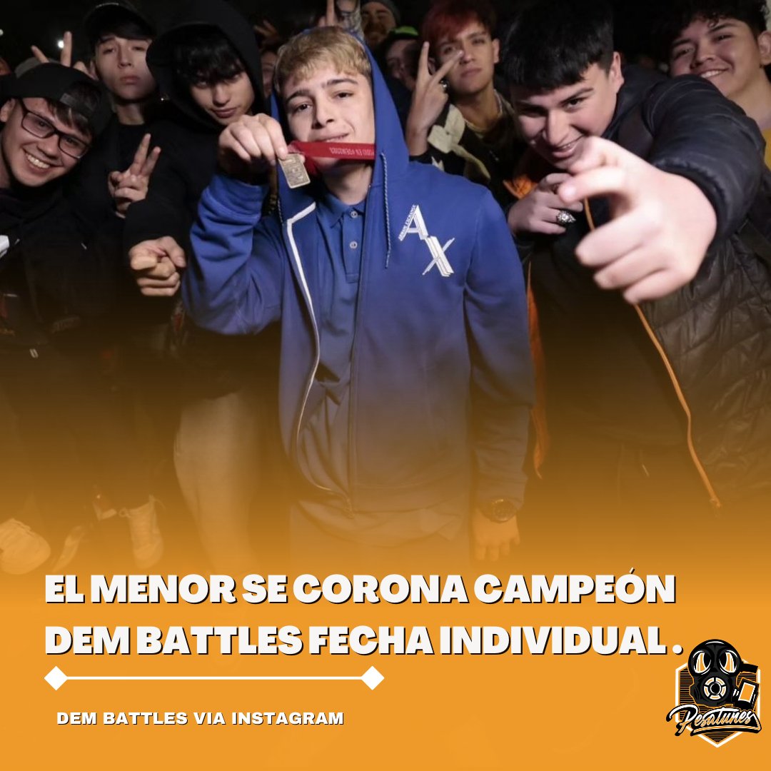pesatunes's tweet photo. 🏆 CAMPEÓN 🏆

- EL MENOR SE CORONA CAMPEÓN DEM BATTLES FECHA INDIVIDUAL.

- VENCIÓ EN LA FINAL A ATRI.

¡FELICIDADES!

#elmenor #dembattles https://t.co/TlhTQtSUVb