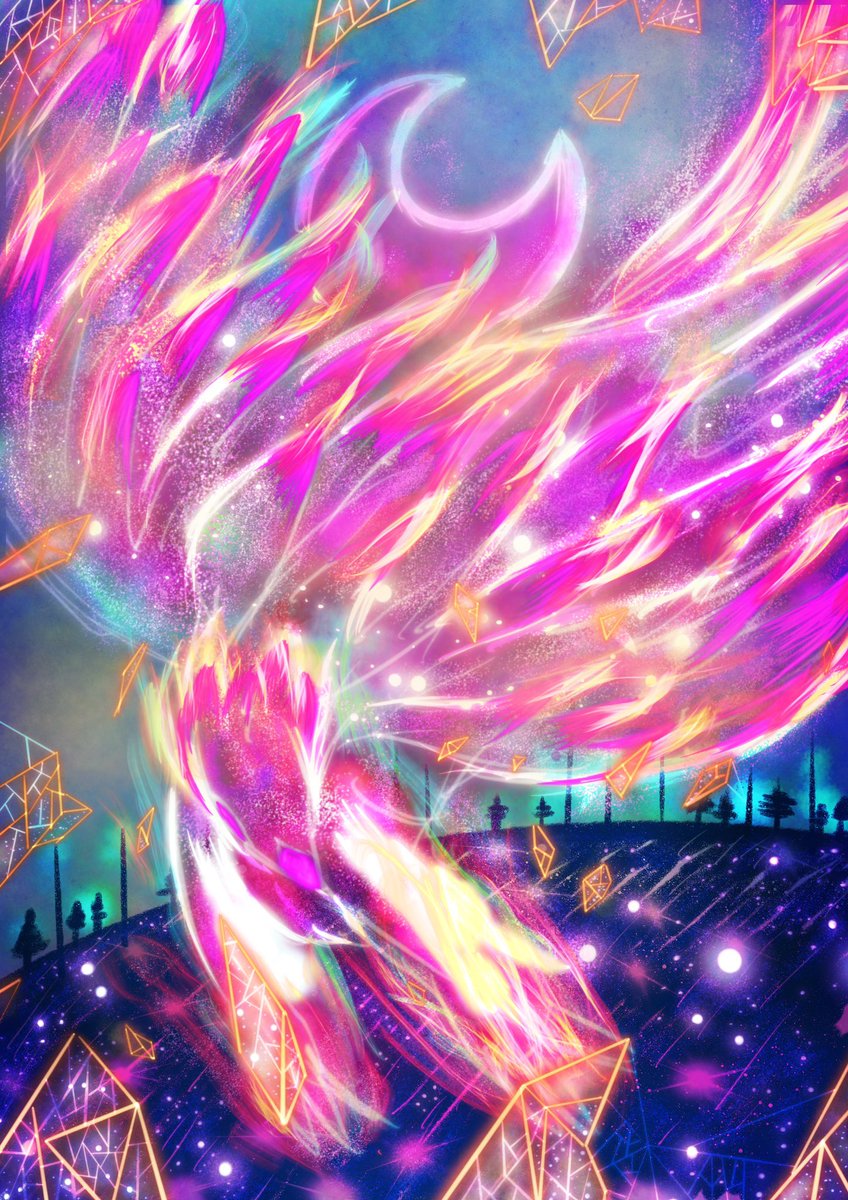 MattariDot's tweet photo. 最近描いた作品達🌌
そのうち一枚は企画に参加させて頂いたときの作品です。
輝く幻想的な雰囲気を目指して(*´∀｀*)
#イラスト　#幻想的　#pixiv https://t.co/7v5zDS8DyD