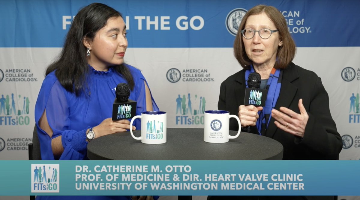 🔮 Exciting Future of Cardiovascular Guidelines! Join us for an exclusive interview with world-renowned cardiologist, Dr. Catherine Otto. Discover her insights on how guidelines will evolve to keep up with the rapidly advancing research🔬 with  @AdrianaCMares 
#ACC23 #ACCFIT