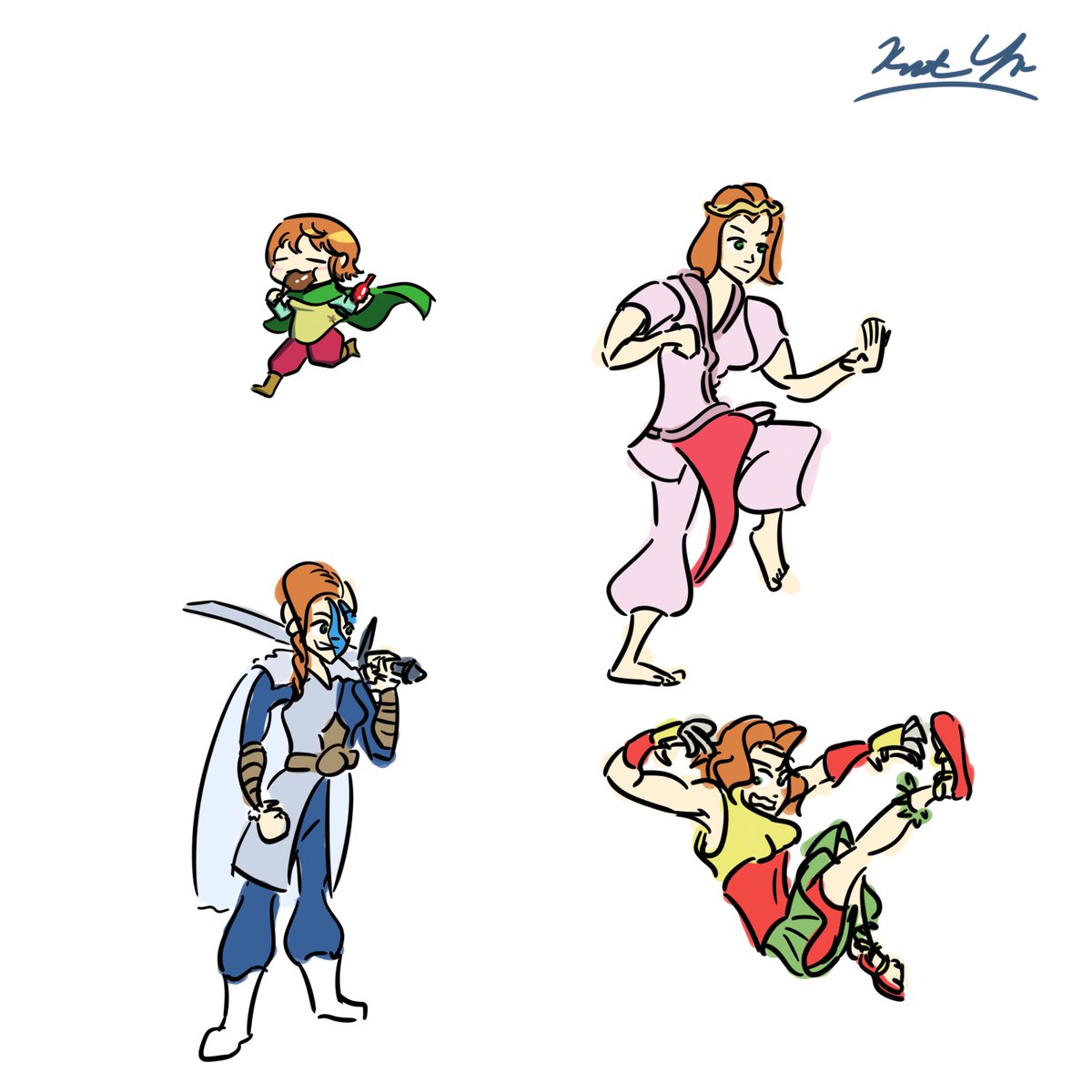 Knot_Yu's tweet photo. Finally finished Tangledeep today. After dropping the game for 2 years, I'm surprised at how fun it is. Very few games make me feel like I've mastered it by the end as this one has.
My build this run was: Budoka > Edge Thane > Wild Child, shown below.
#fanart #tangledeep https://t.co/q4r4aZsPTy