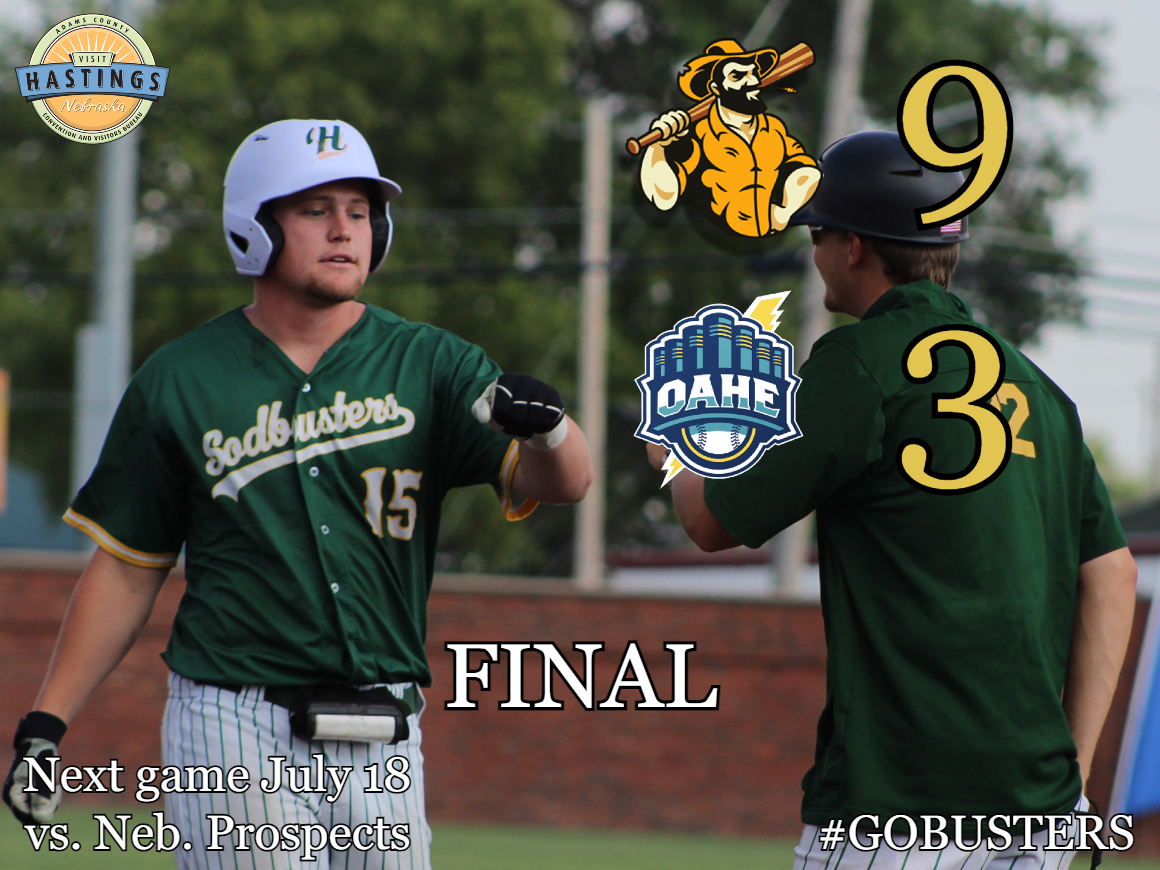 BUSTERS WIN!!!!!
12 more hits today propel us to a series win against the Oahe Zap!
We'll have tomorrow off before facing the Prospects on Tuesday!
#GoBusters