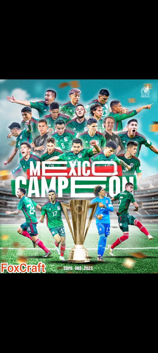 OverCraftMCPE's tweet photo. @miseleccionmx MÉXICO GANÓ LA COPA ORO 2023 

MÉXICO PUEDE LOGRAR MAS 

#MiseleccionMX #CopaOro2023 #MéxicoCampion #FoxCraft https://t.co/kSlGwH6aAo