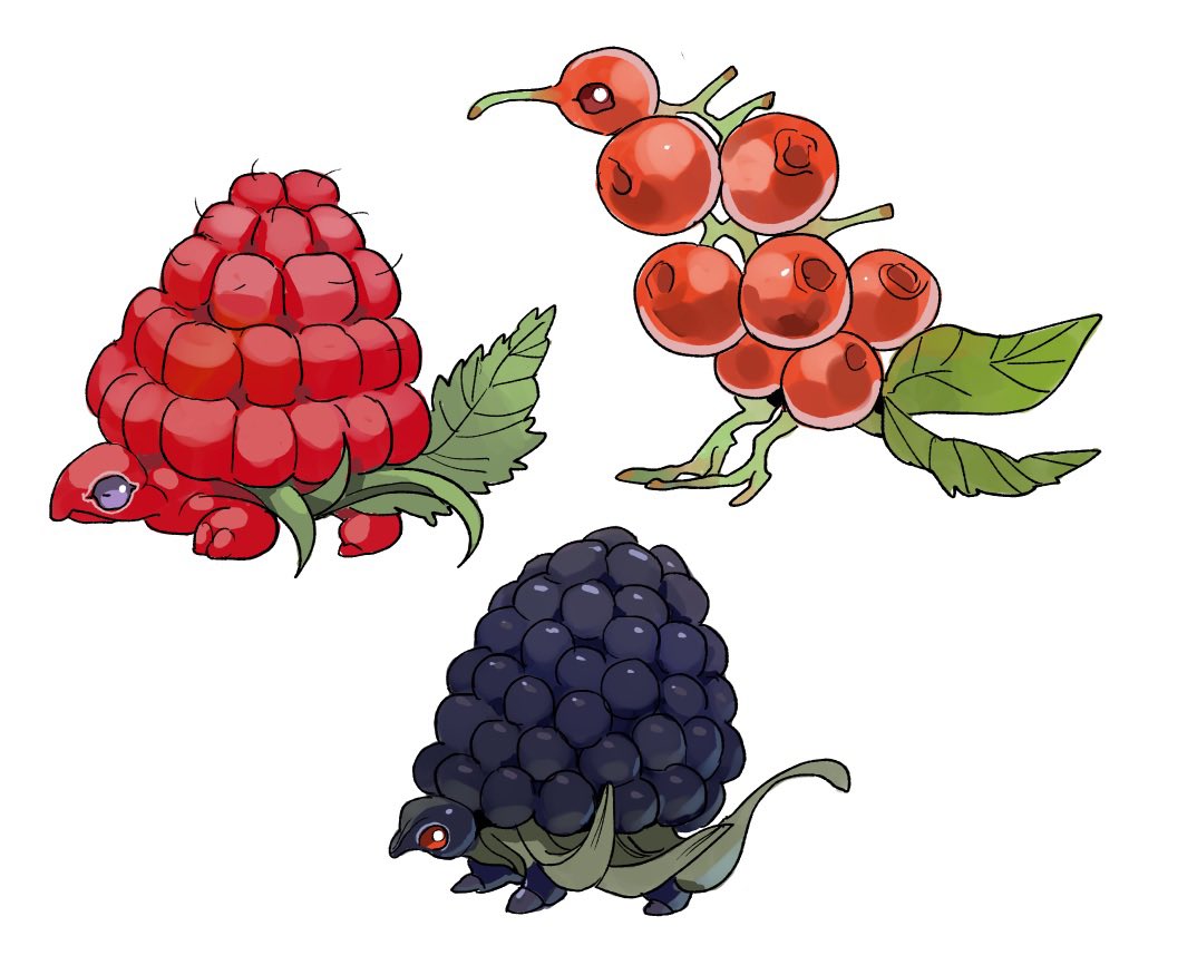 no humans fruit food white background pokemon (creature) simple background leaf  illustration images