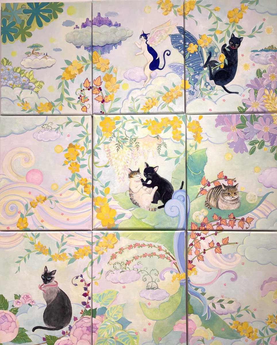 なにかと動くことの多い一週間の始まりです。とはいえお絵かき作業も進めねばです。屋外も屋内も熱中症対策忘れずにですな! 今日もよろしくお願いいたします\(^o^)/ 二人展用に描いた作品〜虹の橋の向こうの世界