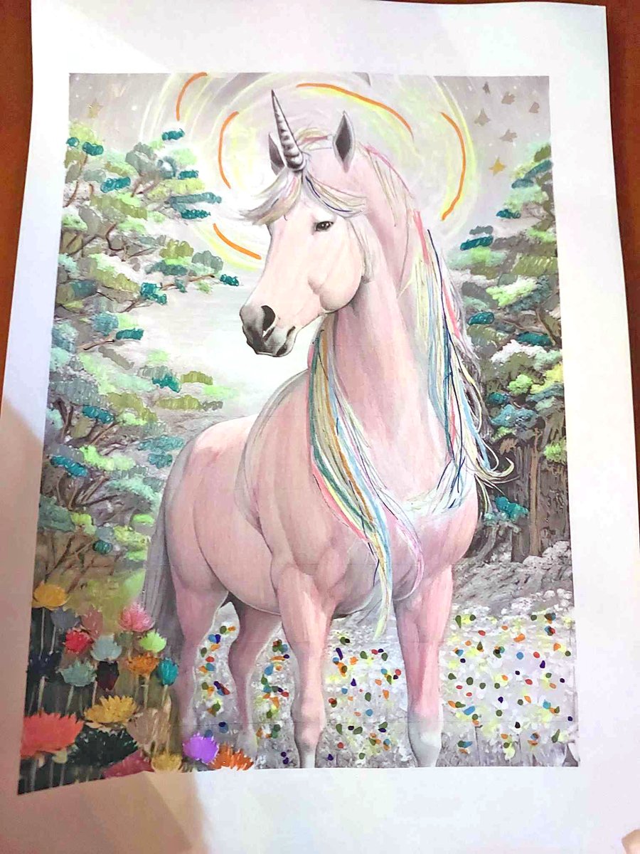 IDesignGlobal's tweet image. Unicorn from our &quot;50 Unicorn Portraits: A Coloring Book with Realistic, Cartoon, and Van Gogh Styles&quot;, completed by Melanie Fox (our customer)! To order: amzn.to/44xKS1V

#Unicorn #ColoringPage #PreShading #ColoringBook #ColoringBookLovers #ColoringAddict #IDesignGlobal