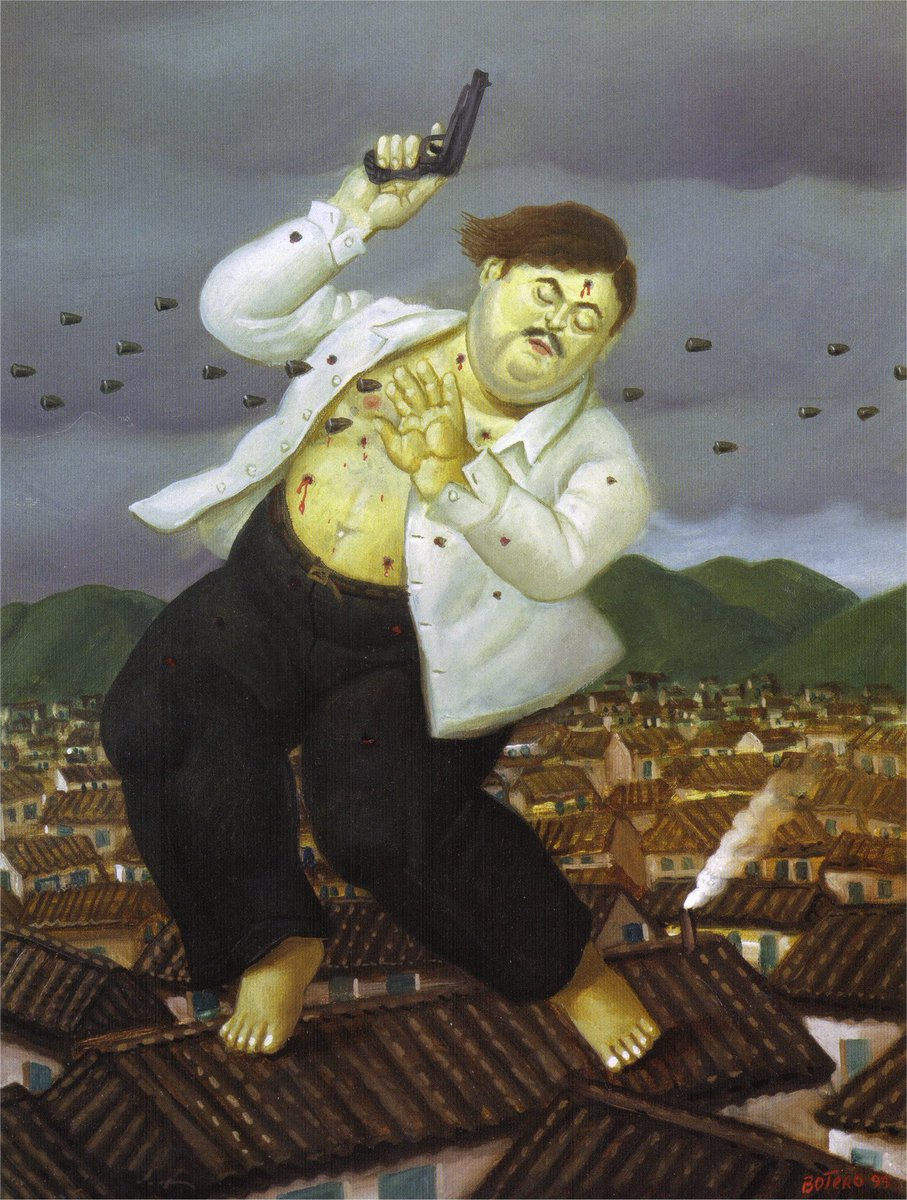 Muerte de Pablo Escobar, 1999, Fernando Botero.