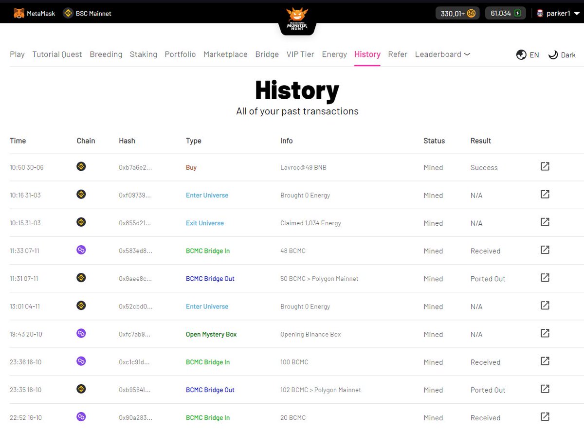 A little tip for you to start your new awesome week 🙌

You can check all of the transactions that you have made on our website on the history tab. It will help you keep track of what happened to your account if your funds suddenly disappeared or don't know what the last thing