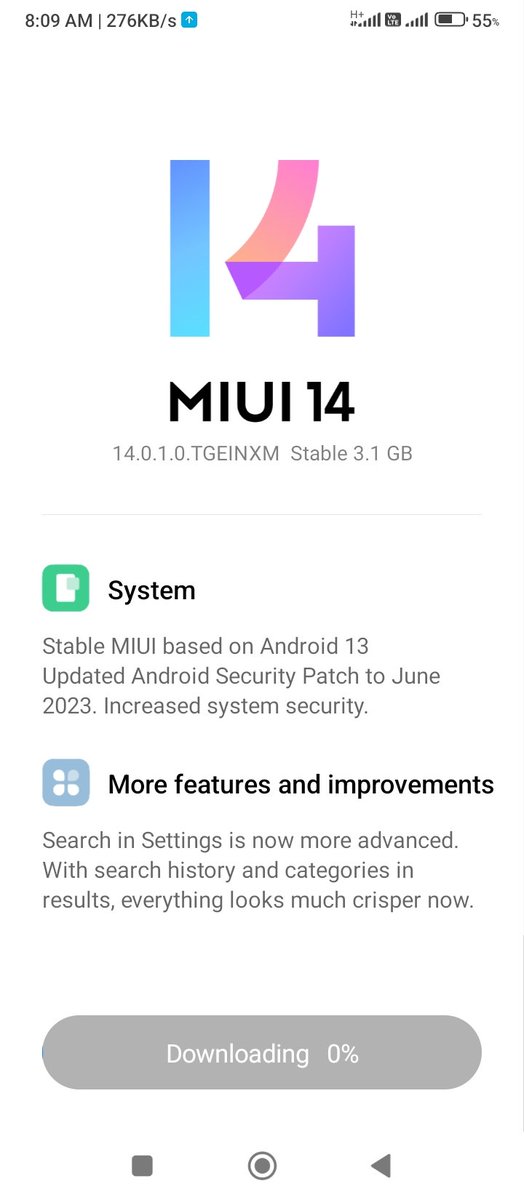 Naya81610Jacky's tweet image. @miuirom @miuiIND  MIUI 14.0.1.0 stable- 3.1 GB 
@XiaomiIndia @s_anuj @sandeep9sarma 
@saurabh0412 
@atytse @RedmiIndia @Redmilndia 
#miuiupdate #update #miui