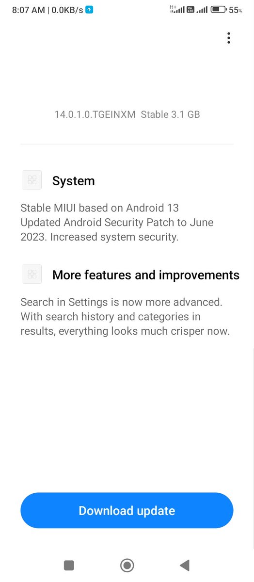 Naya81610Jacky's tweet image. @miuirom @miuiIND  MIUI 14.0.1.0 stable- 3.1 GB 
@XiaomiIndia @s_anuj @sandeep9sarma 
@saurabh0412 
@atytse @RedmiIndia @Redmilndia 
#miuiupdate #update #miui