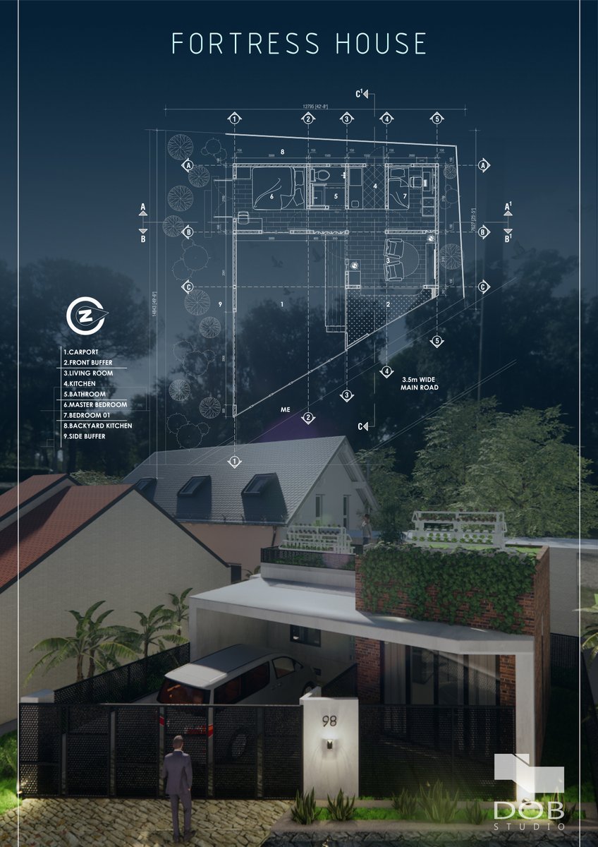 DobStudio_8's tweet photo. Good Morning D'Nids!
today, sharing our first housing project located at pamulang.
kontemporer initial Concept art Mr.D site located in depth of village asked to turn 100m2 space to turn into a house design that blend with their surrounding ( Natural Civil People ) https://t.co/WdBSDR618Q