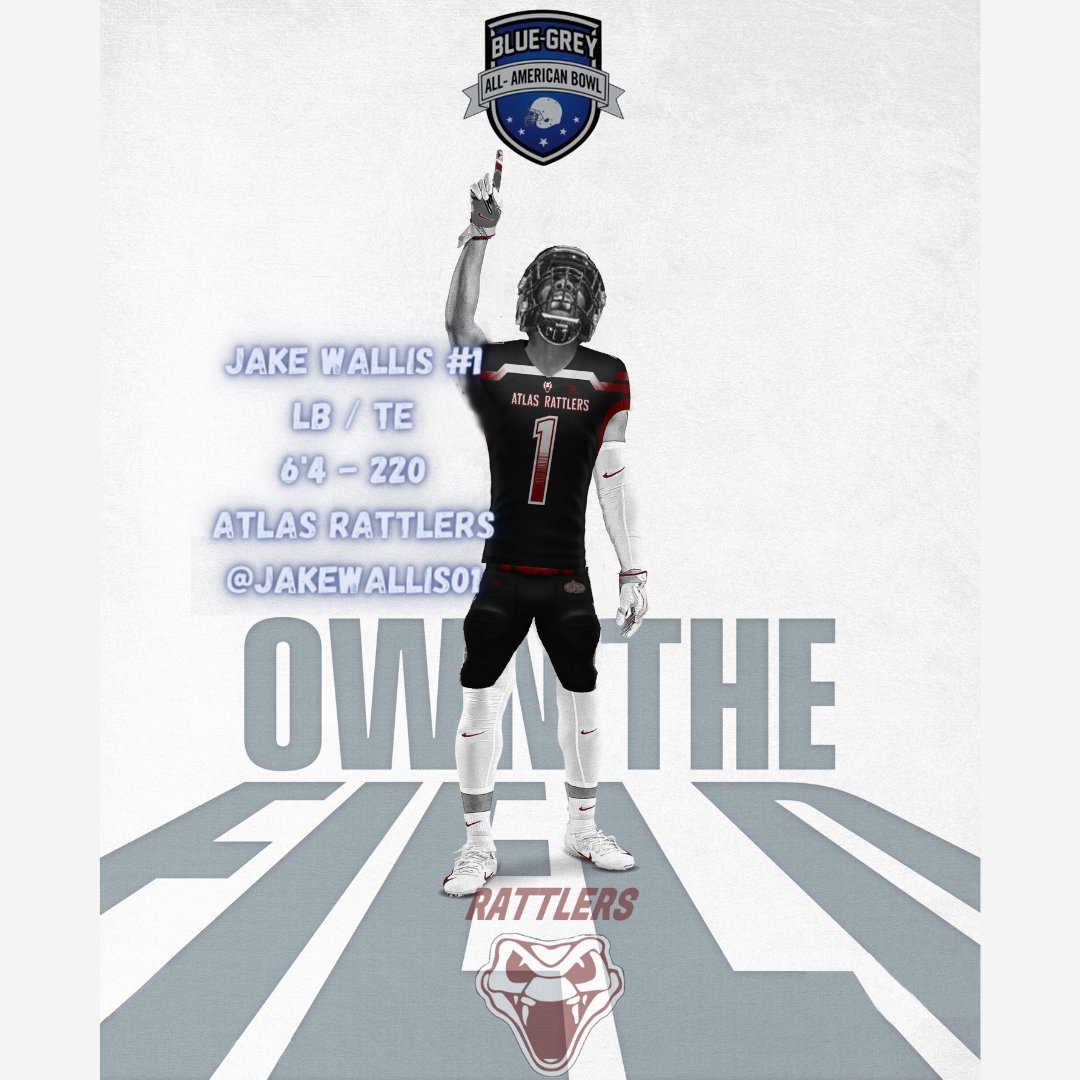 CoachConnaughton (@coachconnaught1) on Twitter photo Super proud of <a href="/JakeWallis01/">Jake โ๐จโ Wallis</a> for being selected as <a href="/BlueGreyFB/">Blue-Grey All-American Bowl</a> All-American LB. Well deserved & <a href="/AtlasDfw/">ATLAS Rattlers 11 Man FB DFW TX</a> is lucky to now have 2 LB's on this prestigious list!! <a href="/PrepRedzoneTX/">Prep Redzone Texas</a> <a href="/fivestarphenom/">FIVE STAR PHENOM , PHENOM RECRUITING RESOURCING .</a> <a href="/TXPrivateFBGuy/">Texas Private School Football</a> <a href="/_EliteProspects/">Elite Prospects๐จ</a> <a href="/LoneStarPrepsTX/">LoneStarPreps.com</a> <a href="/dctf/">Dave Campbell's โ TexasFootball.com</a> <a href="/TXTopTalent/">TX TOP TALENT</a> <a href="/cantmisssports1/">CAN'T MISS SPORTS PICKS</a> Super proud of <a href="/JakeWallis01/">Jake โ๐จโ Wallis</a> for being selected as <a href="/BlueGreyFB/">Blue-Grey All-American Bowl</a> All-American LB. Well deserved & <a href="/AtlasDfw/">ATLAS Rattlers 11 Man FB DFW TX</a> is lucky to now have 2 LB's on this prestigious list!! <a href="/PrepRedzoneTX/">Prep Redzone Texas</a> <a href="/fivestarphenom/">FIVE STAR PHENOM , PHENOM RECRUITING RESOURCING .</a> <a href="/TXPrivateFBGuy/">Texas Private School Football</a> <a href="/_EliteProspects/">Elite Prospects๐จ</a> <a href="/LoneStarPrepsTX/">LoneStarPreps.com</a> <a href="/dctf/">Dave Campbell's โ TexasFootball.com</a> <a href="/TXTopTalent/">TX TOP TALENT</a> <a href="/cantmisssports1/">CAN'T MISS SPORTS PICKS</a>