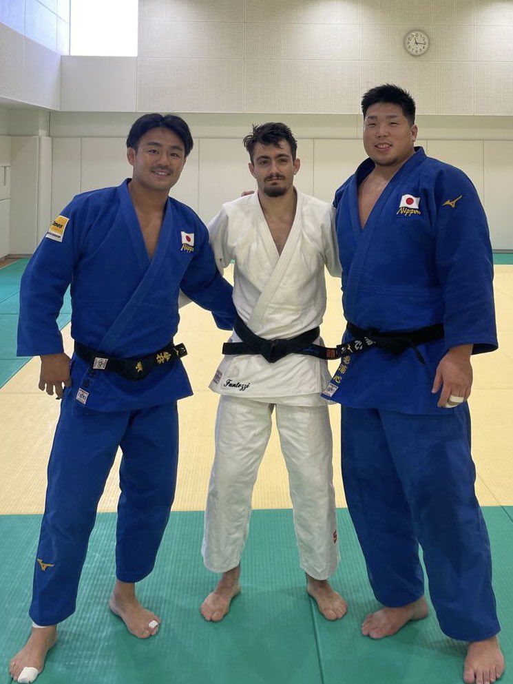 ManueleFantozzi's tweet photo. Training with legends 
Tokyo 2023 @PARK24_JUDOCLUB #judo @JudoTalk  @JudoGuide https://t.co/M01SJKfBo5