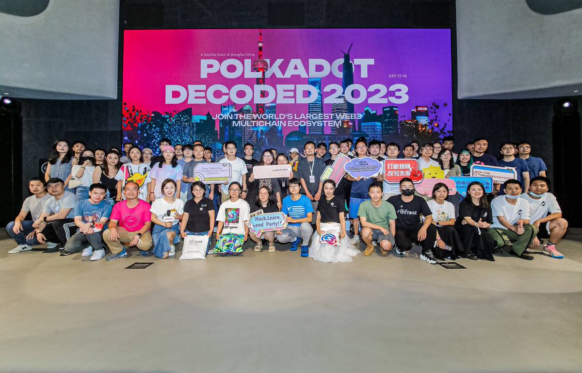 We are so grateful to be here at #PolkadotDecoded Satellite Event in Shanghai 🇨🇳.

It was a great time to meet all of partners &amp; friends, build SOLID collaboration. 

Thanks <a href="/paritytech/">Parity Technologies</a> and <a href="/OneBlock_/">OneBlock+</a> for this opportunity.

The #Polkadot community is AWESOME.
