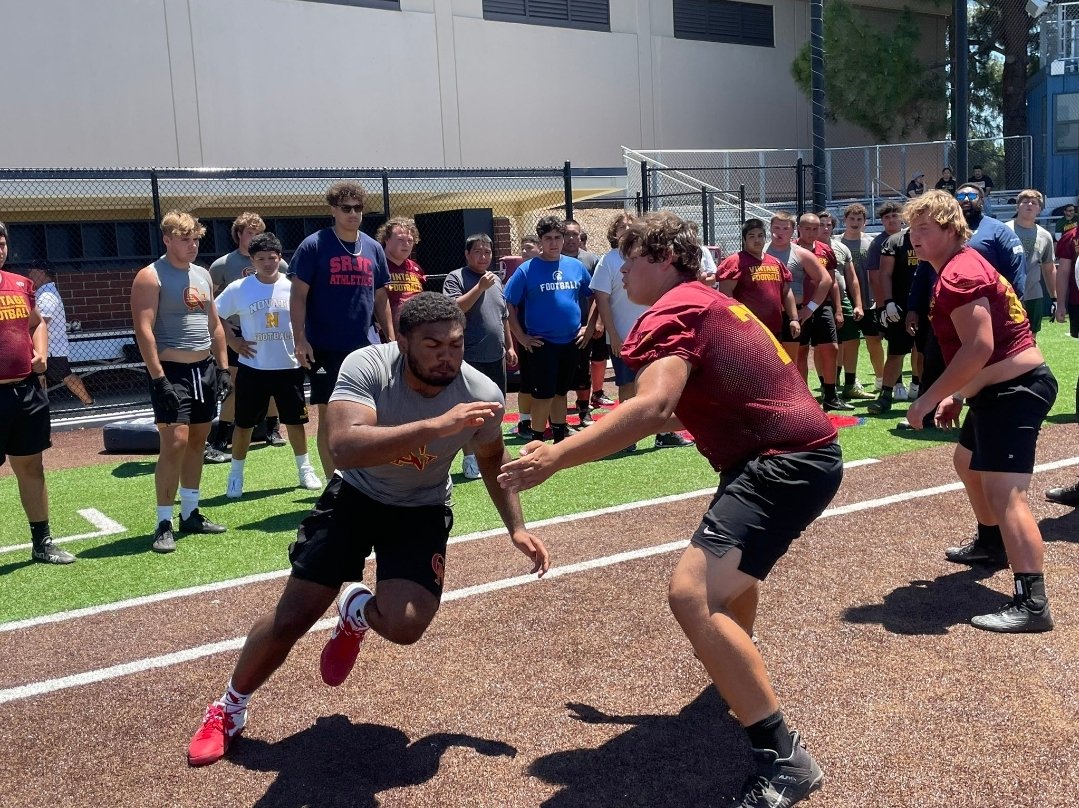 srjcfootball's tweet photo. Bigs Challenge was awesome this weekend. Lots of talent at both JV and Varsity levels. #srjcfootball #trenches https://t.co/JSBAQ13Xpf